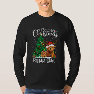 Camiseta Reindeer Engraçado Cachorro Pajama Natal Goldendo