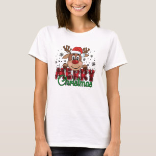 Camiseta Reindeer Festivo, Feliz Natal
