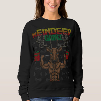 Camiseta Reindeer Gainz Brodolf Ugly Christmas Sweater Gym