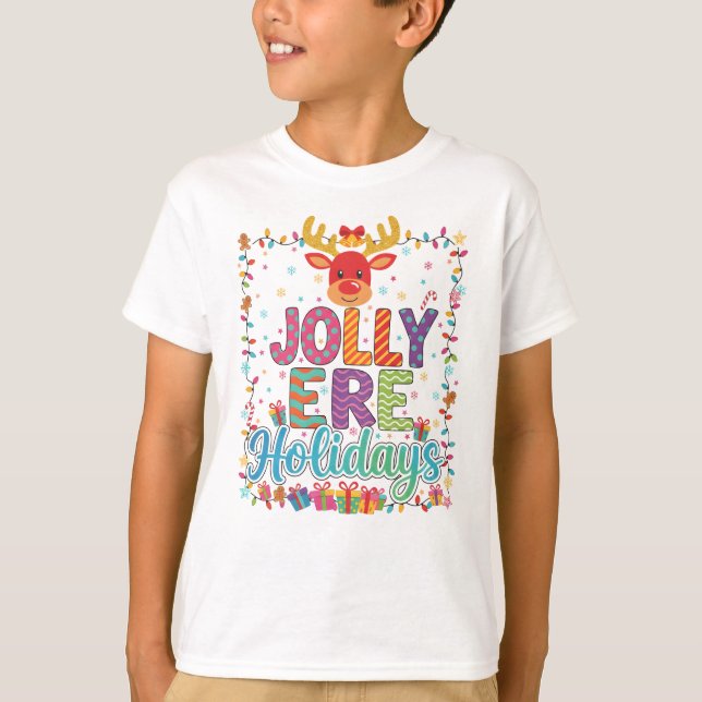 Camiseta "Reindeer Glow & Holiday Flow" (Frente)
