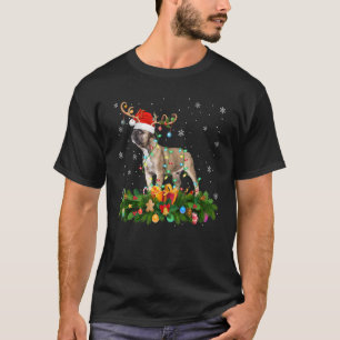 Camiseta Reindeer Hat de Natal Papais noeis Franceses Bulld