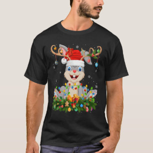 Camiseta Reindeer Hat Papais noeis Hare Natal