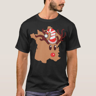 Camiseta Reindeer Head França Reindeer Antlers Antlers
