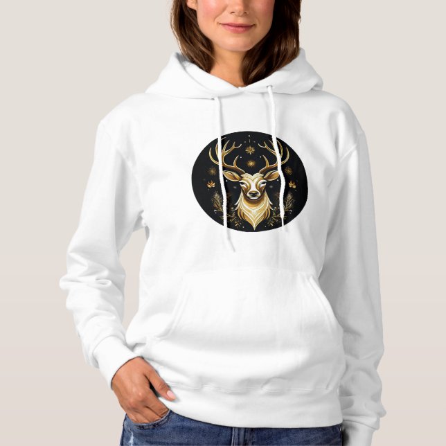 Camiseta Reindeer Hoodie Natal (Frente)