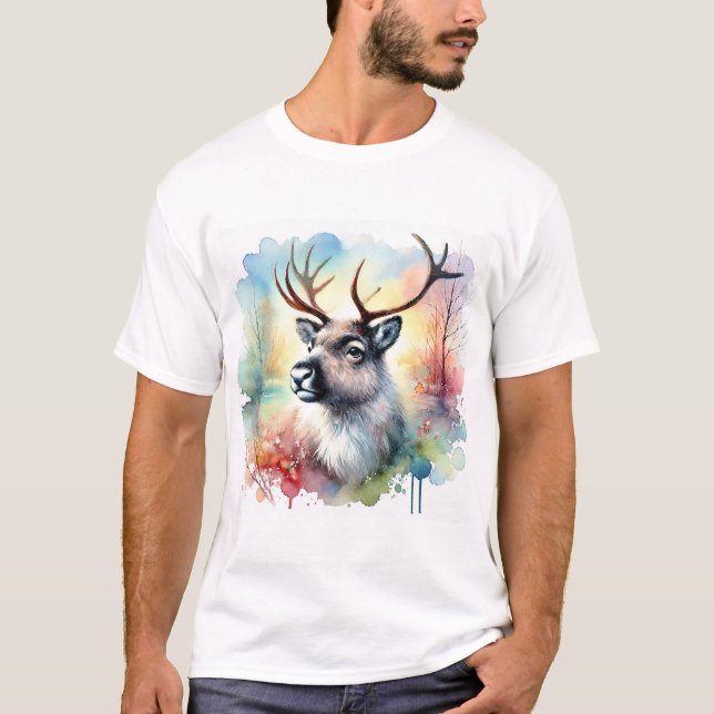 Camiseta Reindeer in a Colorful Wilderness 120724AREF123 -  (Frente)