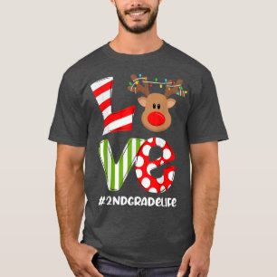 Camiseta Reindeer Light Xmas Reindeer Teachi - segundo Grad