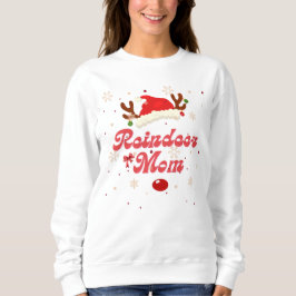 Camiseta Reindeer Mamãe Sweatshirts