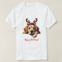 Camiseta Reindeer Ouro de Natal
