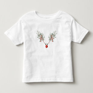 Camiseta Reindeer Pine Berries Vermelho Natal