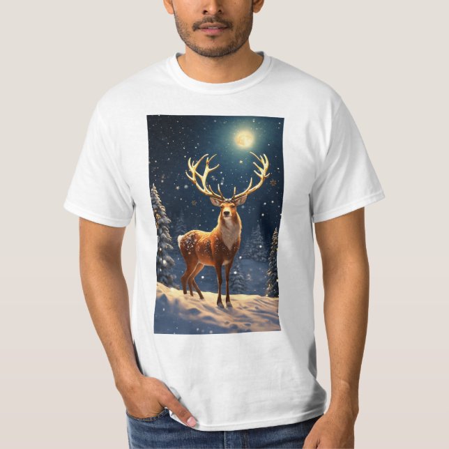 Camiseta "Reindeer Revelry: Coleção de Camisas-T de Homens  (Frente)