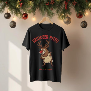 Camiseta Reindeer-rito - Burrito Natal Engraçado