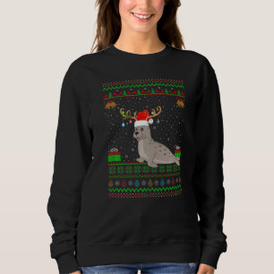 Camiseta Reindeer Santa Hat Correspondendo a Ugly Sea Lion 