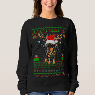 Camiseta Reindeer Santa Hat Matching Ugly Dachshund Christm