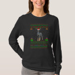 Camiseta Reindeer Santa Hat Matching Ugly Doberman Christma<br><div class="desc">Reindeer Santa Hat...  a coincidir com o Natal Ugly Doberman.</div>