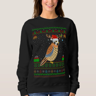 Camiseta Reindeer Santa Hat Matching Ugly Kestrel Bird Chri