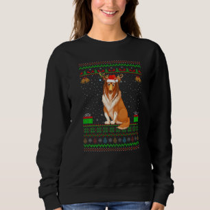 Camiseta Reindeer Santa Hat Matching Ugly Sheepdog Christma