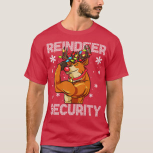 Camiseta Reindeer Security Natal Engraçado Humor