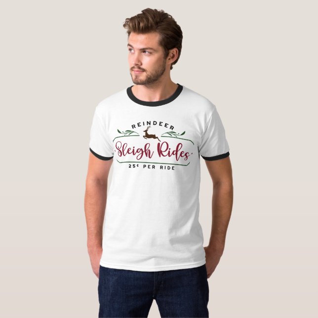 Camiseta Reindeer Sleigh Rides Men (Frente Completa)