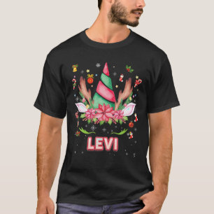 Camiseta Reindeer Unicorn Face Levi Christmas MistletoOrn