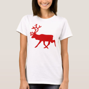 Camiseta Reindeer Vermelho / Silhueta das Caraíbas
