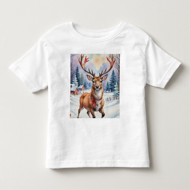 Camiseta Reindeer Wonderland: Feriado Feliz (Frente)