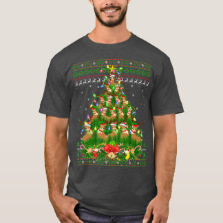 Camiseta Reindeer Xmas Lighting Tree Santa Reindeer Ugly Ch