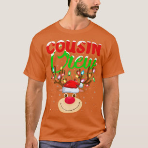 Camiseta Reindeer Xmas Lights Cousin Crew Reindeer Christma
