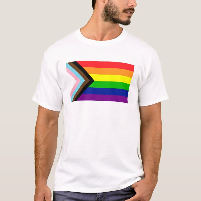 Camiseta Reinicialização do Sinalizador de Orgulho - trans  (Frente)