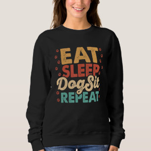 Camiseta Reiniciar O Sono Pet Sentado Animal Pet Sitter D
