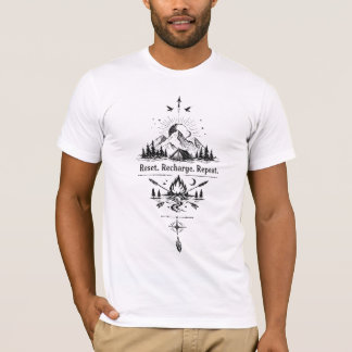 Camiseta Reiniciar. Recarregar. Repetir.
