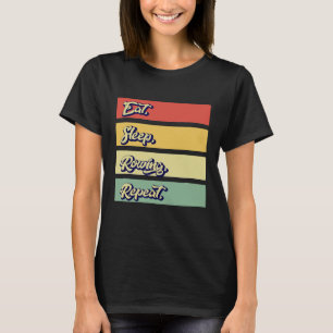 Camiseta Reiniciar Repetição de Repouso Engraçado Voltar a