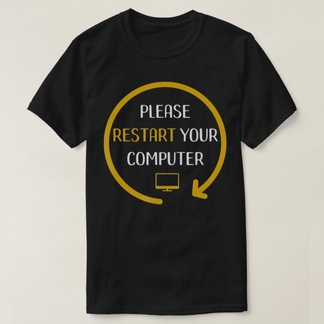 Camiseta Reinicie o computador (Frente do Design)