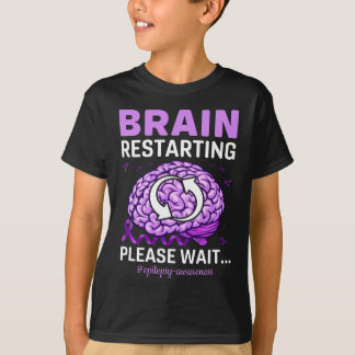 Camiseta Reinício Do Cérebro Aguarde Consciência Epilepsia
