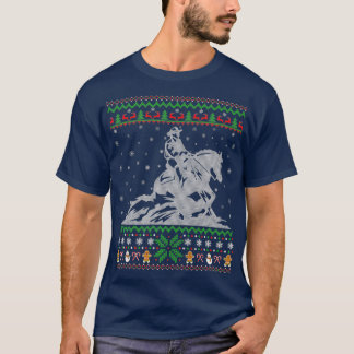 Camiseta Reining Horse Sports Lover Xmas Ugly Reining