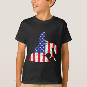 Camiseta Reining Horse Usa Flag American Dentro Me Horsebac