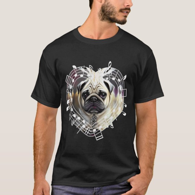 Camiseta Reino Comido Pug Jurássico (Frente)