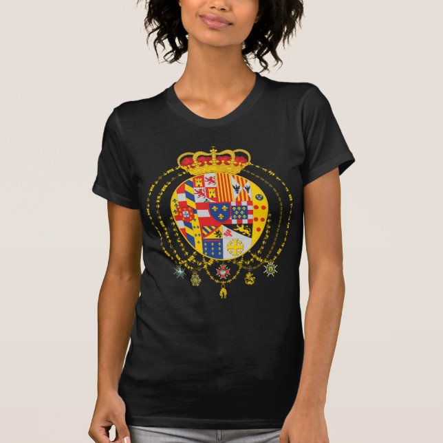 Camiseta Reino da brasão dois Sicilies (Frente)