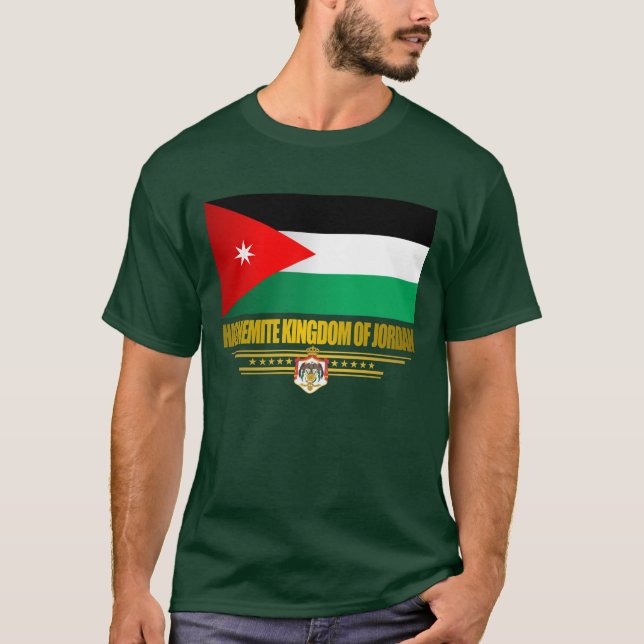 Camiseta Reino da Jordânia Bandeira (Frente)