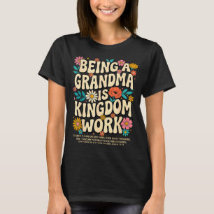 Camiseta Reino da Vovó Trabalho Fé Cristã Design
