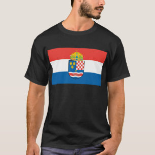 Camiseta Reino de Dalmácia Croatia e de bandeira de