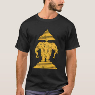 Camiseta Reino do Elefante de Três Cabeças Saudação Erawan