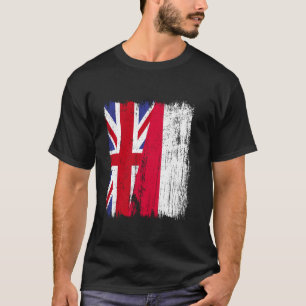 Camiseta Reino Unido Polónia Meia Bandeira Ascendência Brit