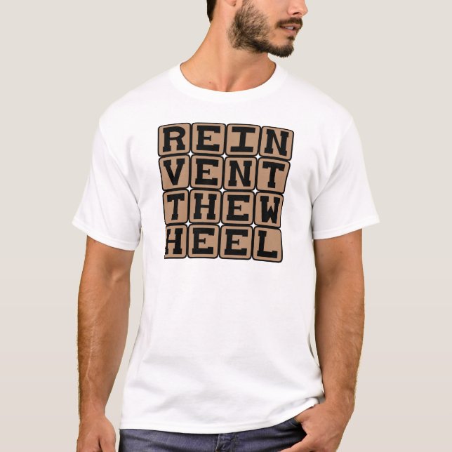Camiseta Reinvente A Roda, Pense em uma Solução (Frente)
