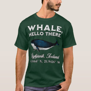 Camiseta Reiquiavique Islândia Whale Hello Lá Coordena Gif