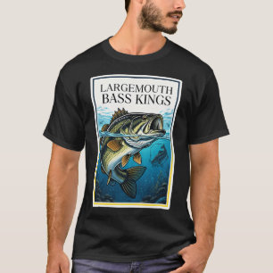 Camiseta Reis da Boca-Larga Design para Entusiastas da Pesc