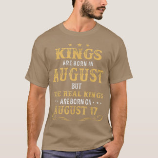 Camiseta Reis Nascer Em Agosto Os Reais Estão Nasceres Em A