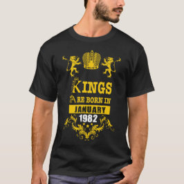 Camiseta Reis são nasceres em Janeiro de 1982 Presente Esse