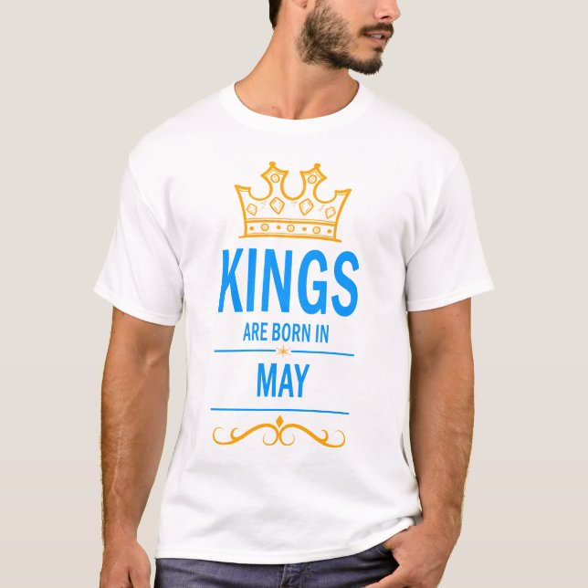 Camiseta Reis são nasceres em maio (Frente)