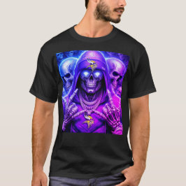 Camiseta Reis Urbanos Crânio com Coroa Dourada Gráfica