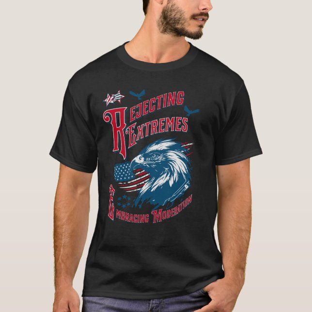 Camiseta Rejeitando extremos, incorporando a moderação (Frente)